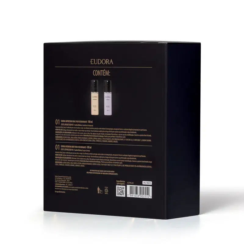 Kit Presente Duo Body Spray Masculino Eudora  (2 itens)