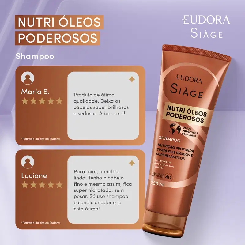 Shampoo Siàge Nutri Óleos Poderosos 250ml