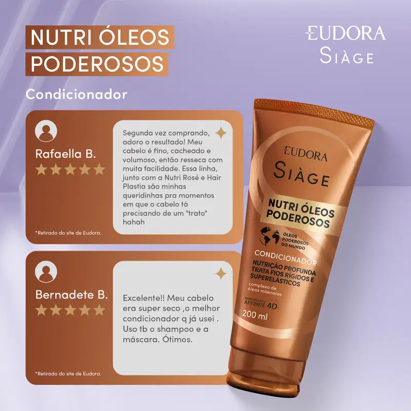 Condicionador Siàge Nutri Óleos Poderosos 200ml