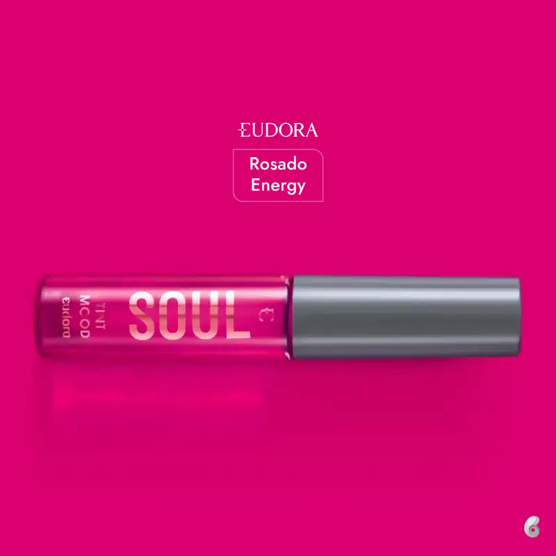 Eudora Soul Tint Mood Rosado Energy - Batom Líquido 5,5ml