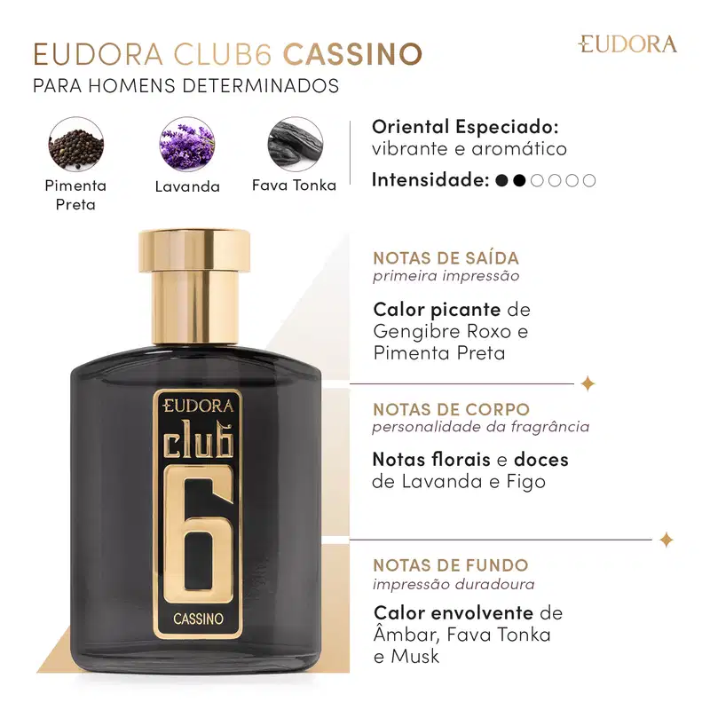 Club 6 Cassino Desodorante Colônia 95ml
