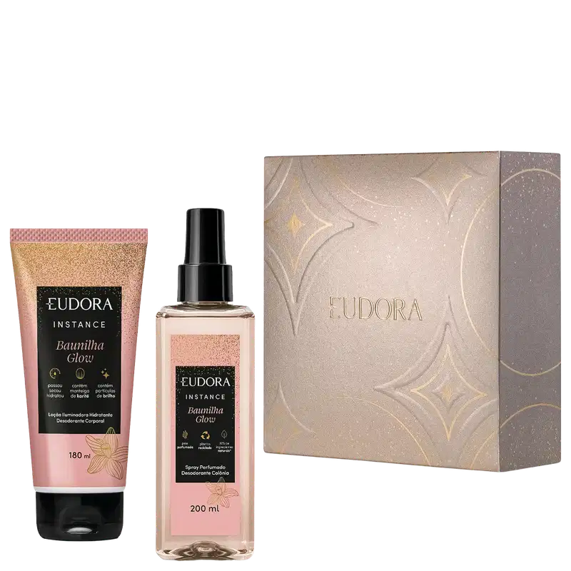 Kit Presente Natal Instance Baunilha Glow (2 itens)