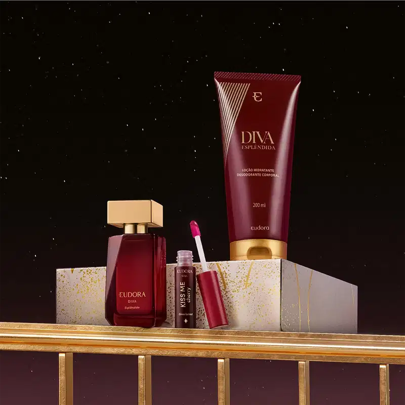 Conjunto Eudora Diva Esplêndida Presente Natal (3 Produtos)