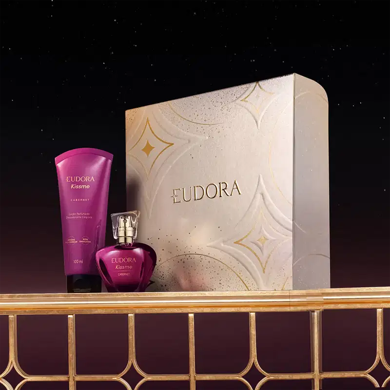 Kit Presente Natal Eudora Kiss Me Cabernet (2 itens)