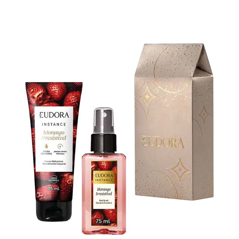 Kit Presente Natal Instance Morango Irresistível (2 itens)