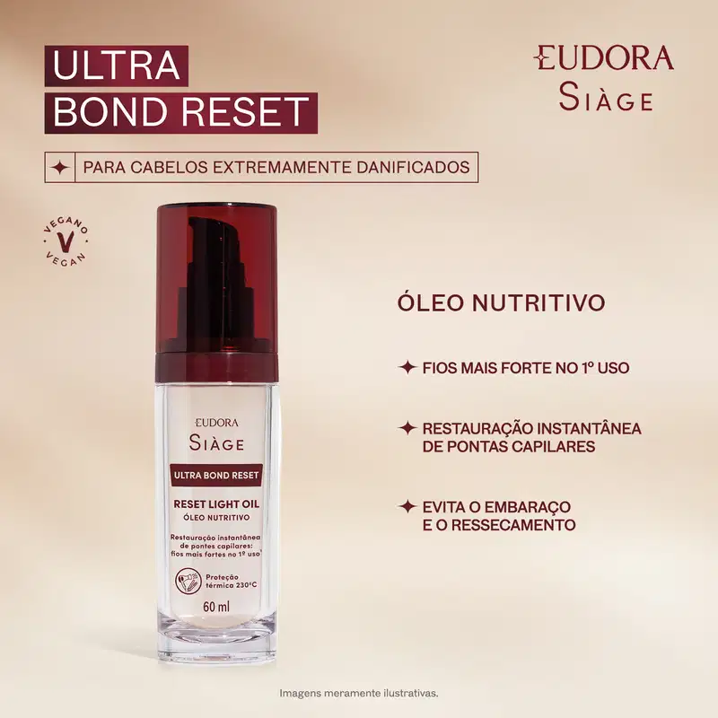 Óleo Nutritivo Siàge Ultra Bond Reset Light Oil 60ml