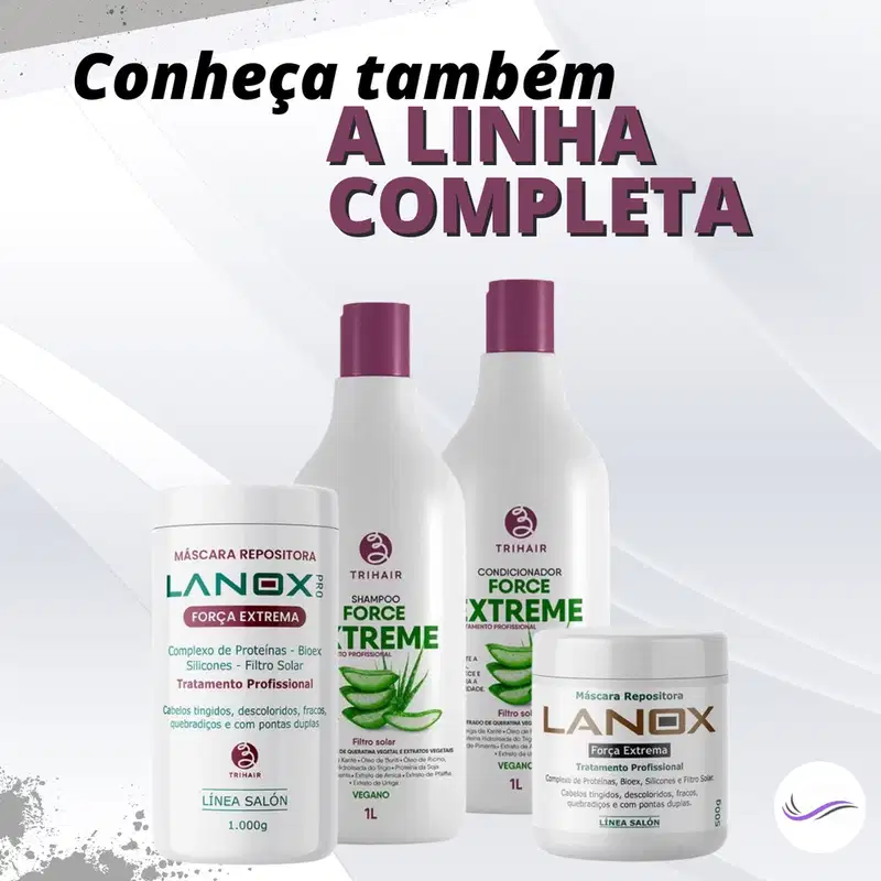 Máscara Repositora Força Extrema Lanox Pro Trihair 500g
