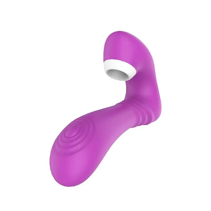Vibrador Ponto G e Sugador de Clitóris com Pulsação Grey S-Hande