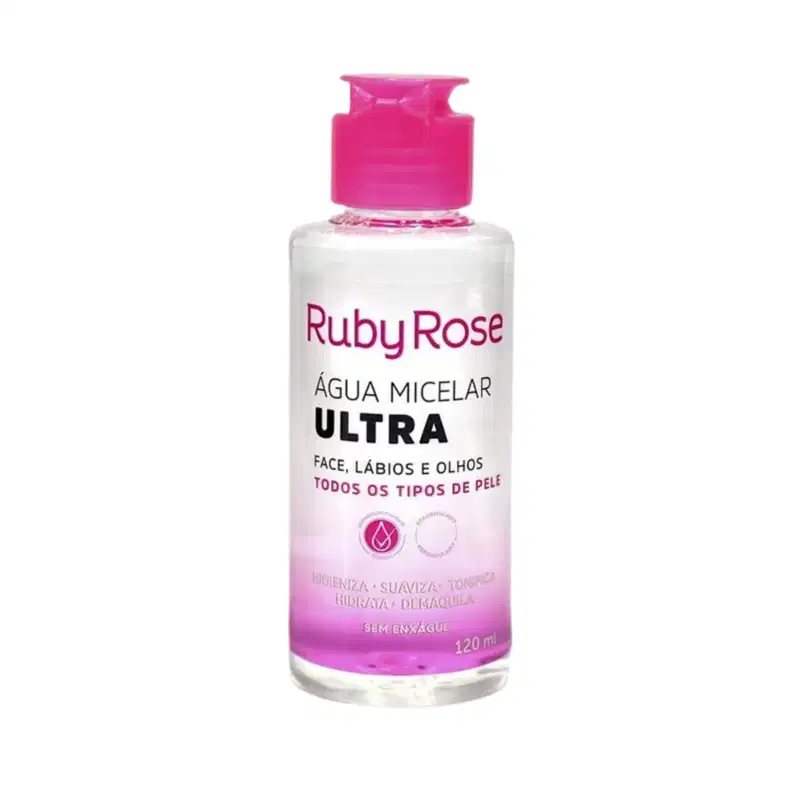 Água Micelar Ultra 120ml - todos os tipos de pele - Ruby Rose