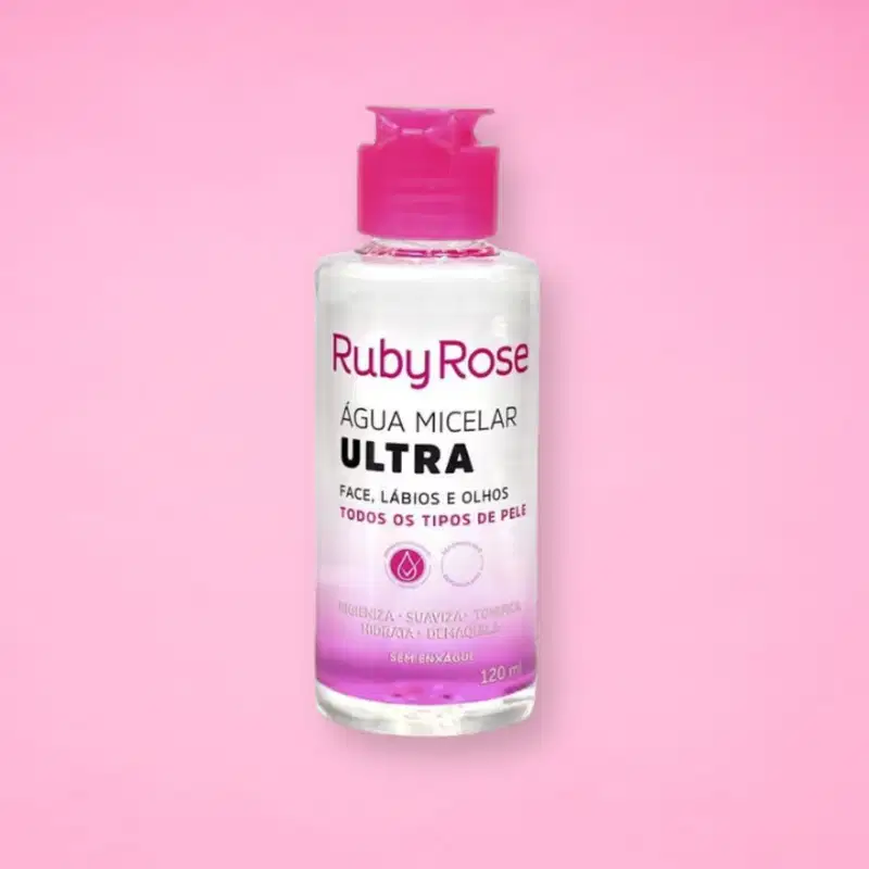 Água Micelar Ultra 120ml - todos os tipos de pele - Ruby Rose