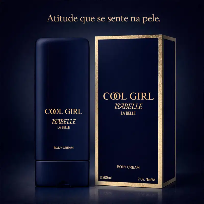Loção Hidratante Corporal Isabelle La Belle Cool Girl, 200ml.