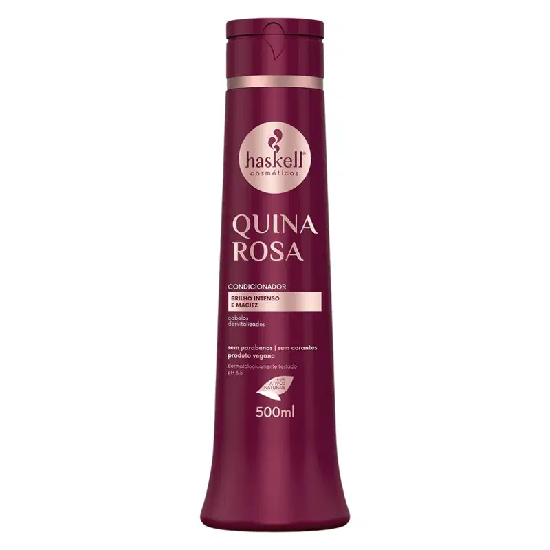 Kit Quina Rosa Haskell Shampoo, Condicionador e Máscara 500ml/g