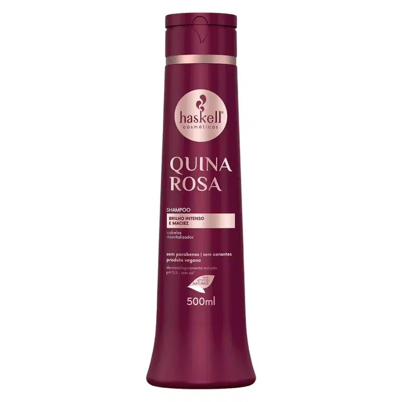 Kit Quina Rosa Haskell Shampoo, Condicionador e Máscara 500ml/g