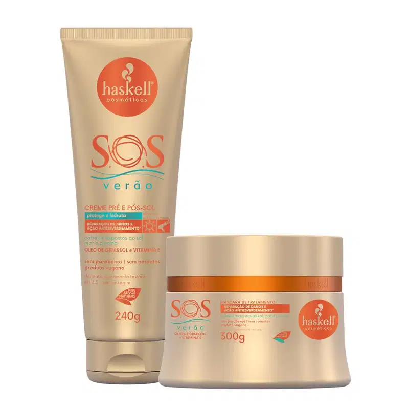 Kit Haskell S.O.S Verão Shampoo e Máscara de Tratamento 300ml/g