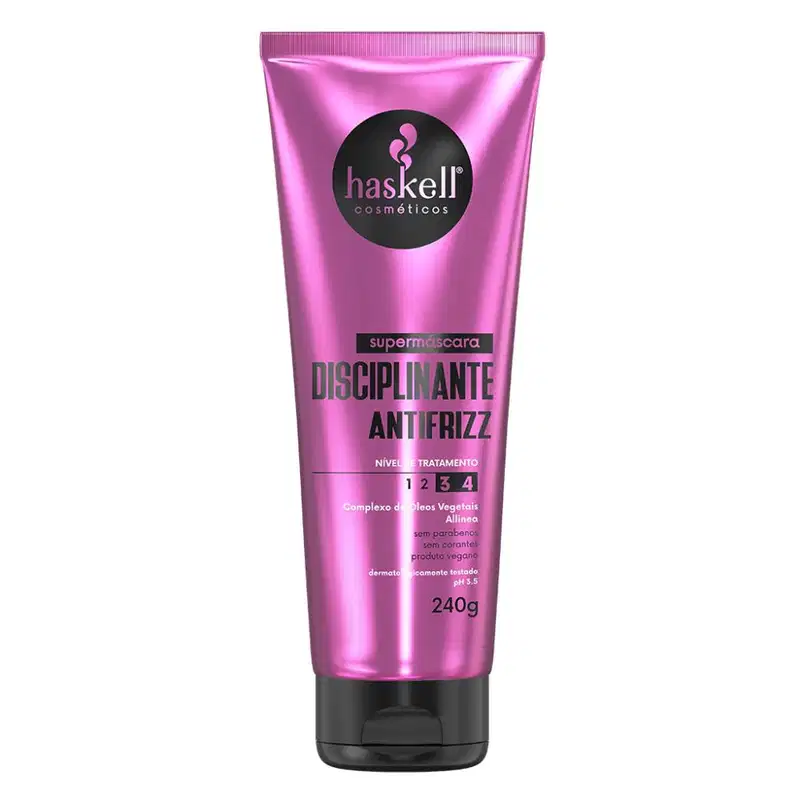 Kit Supermáscaras Haskell  Acidificante Redutor de pH e Disciplinante Antifrizz 240g