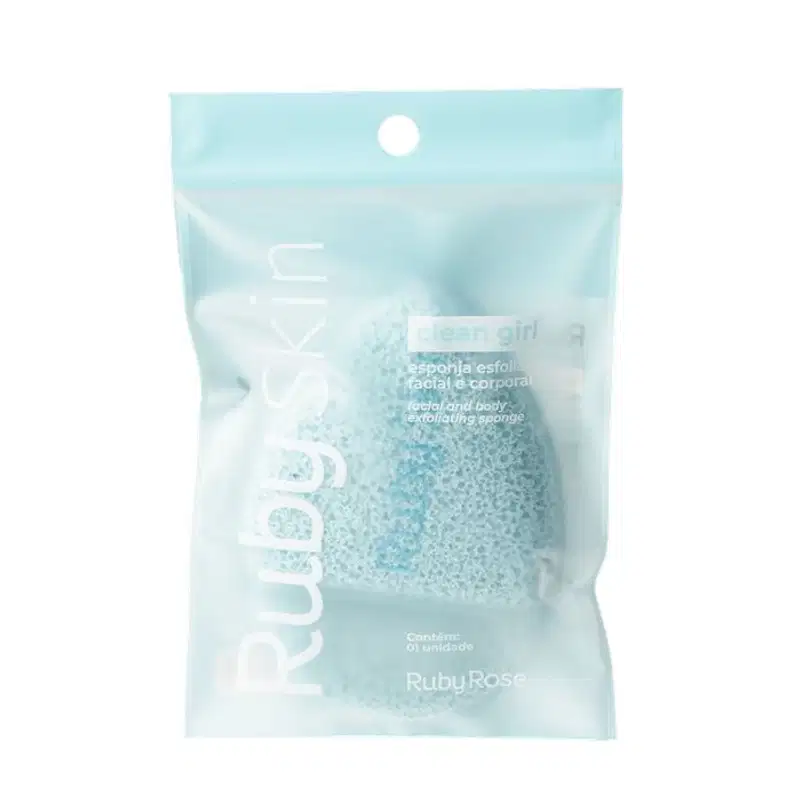 Esponja Esfoliante Puff Ruby Skin Azul - Ruby Rose