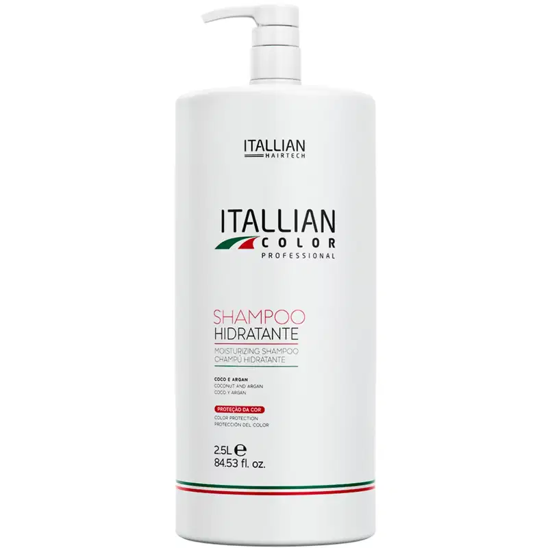 KIT 3 SHAMPOO HIDRATANTE 2,5 E 1 CONDICIONADOR 2,5 ITALLIAN COLOR