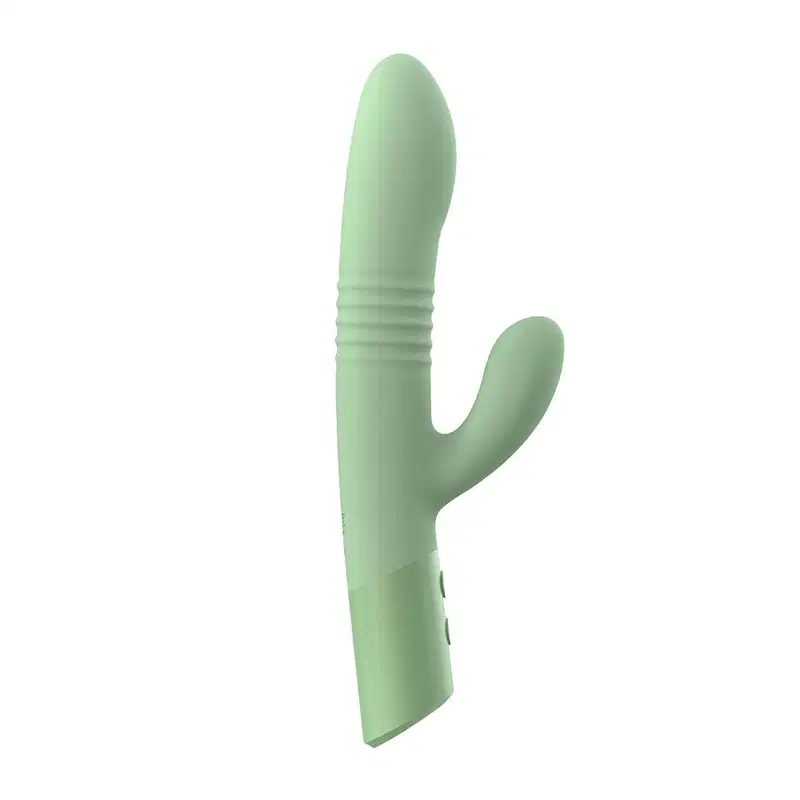 Vibrador Recarregável com Movimento de Vai e Vem Extase Linha Wellness - Verde