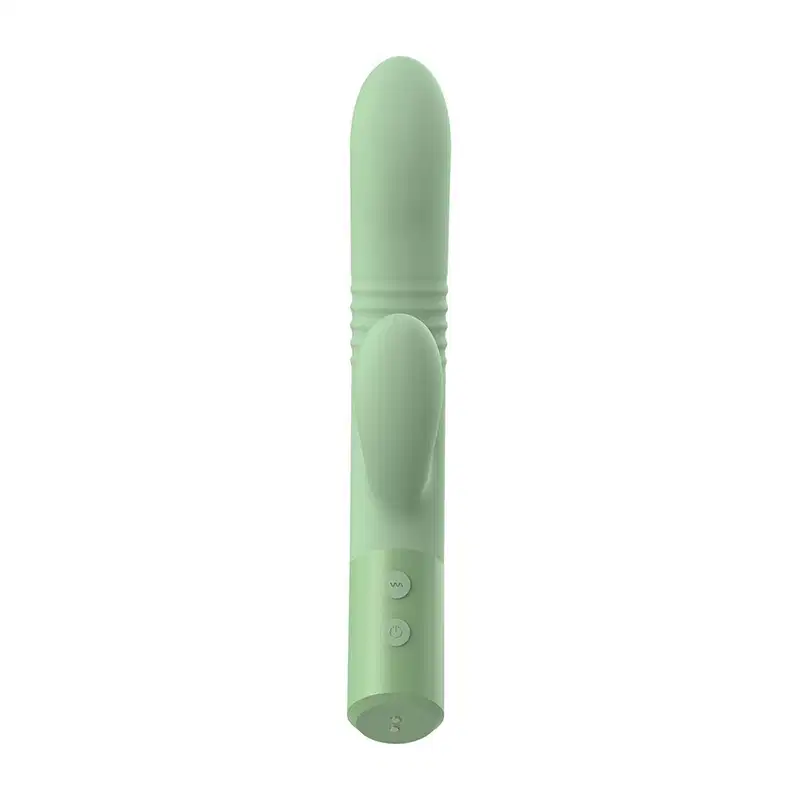 Vibrador Recarregável com Movimento de Vai e Vem Extase Linha Wellness - Verde