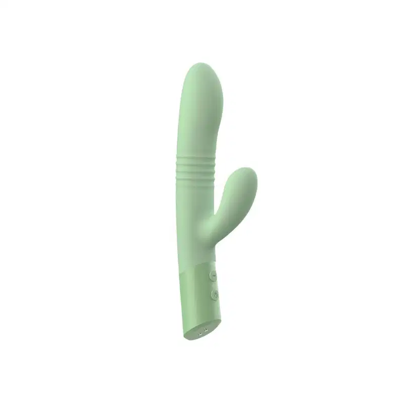 Vibrador Recarregável com Movimento de Vai e Vem Extase Linha Wellness - Verde