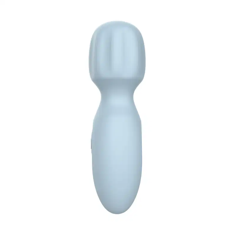 Vibrador Varinha Mágica Recarregável com 10 Modos de Vibração e Toque Aveludado Intt - Azul