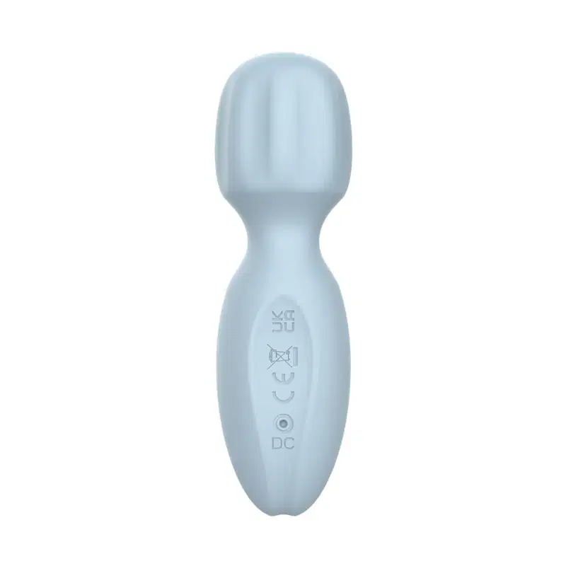 Vibrador Varinha Mágica Recarregável com 10 Modos de Vibração e Toque Aveludado Intt - Azul