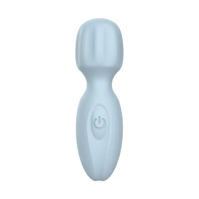 Vibrador Varinha Mágica Recarregável com 10 Modos de Vibração e Toque Aveludado Intt - Azul