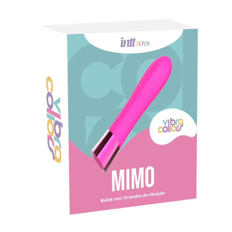 Vibrador Bullet Mimo Recarregável com 10 Modos De Vibração Intt - Pink