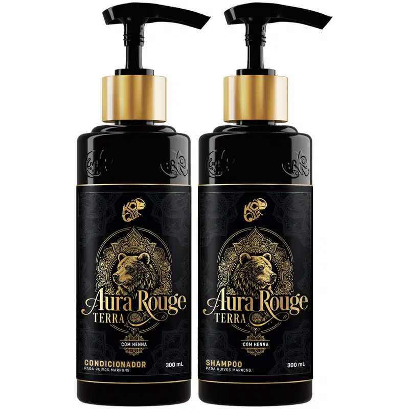Kit Shampoo e Condicionador Castanho Aura Rouge Terra Kamaleão Color