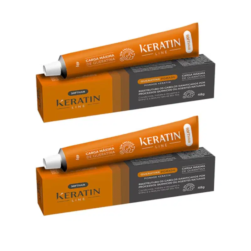 2un Queratina 2 Em 1 Para Cabelo Soft Hair Força Antifrizz