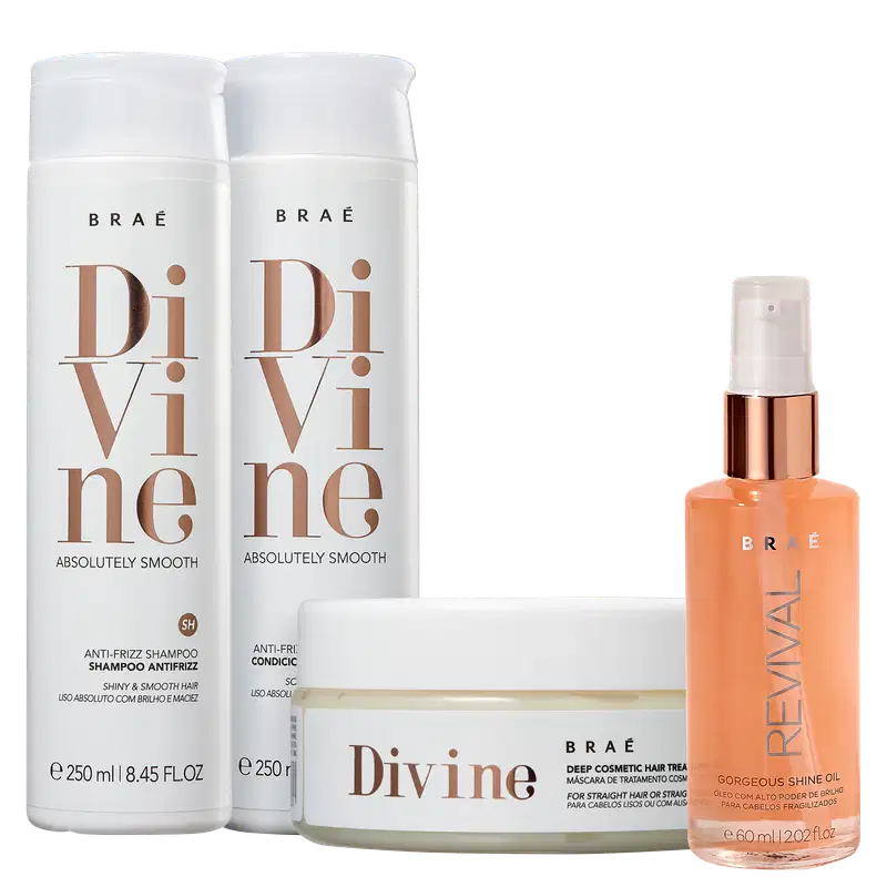 Kit Divine Shamp, Cond, Masc + Shine Oil BRAÉ