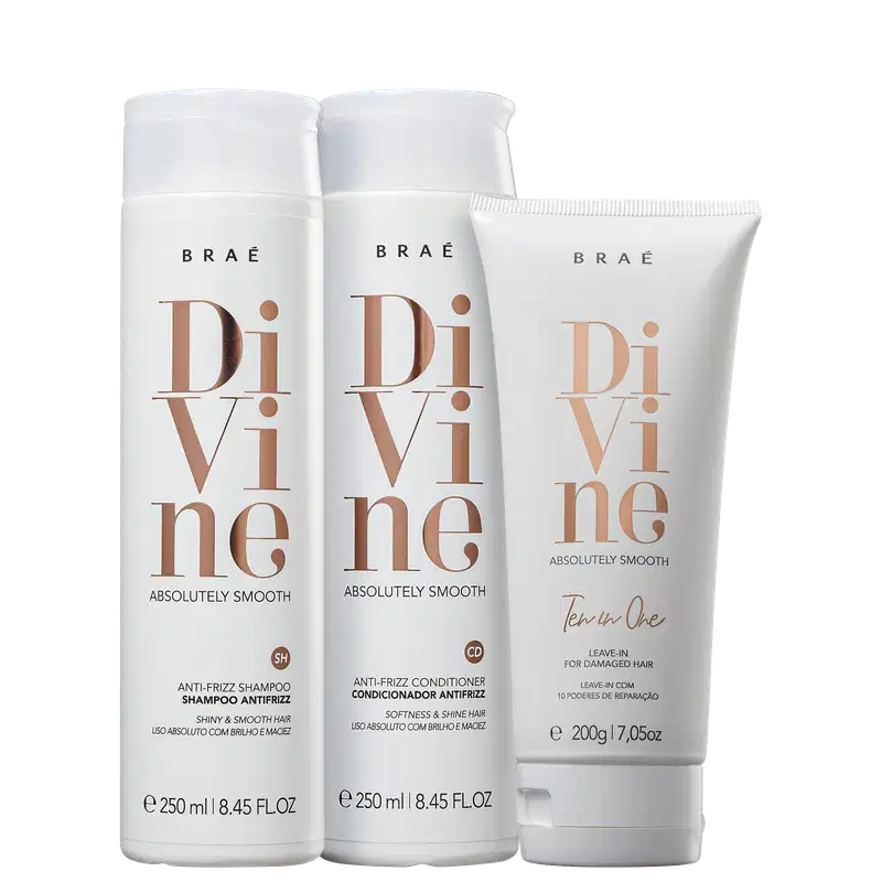 BRAÉ Divine Shampoo e Condicionador 250ml + Leave-in