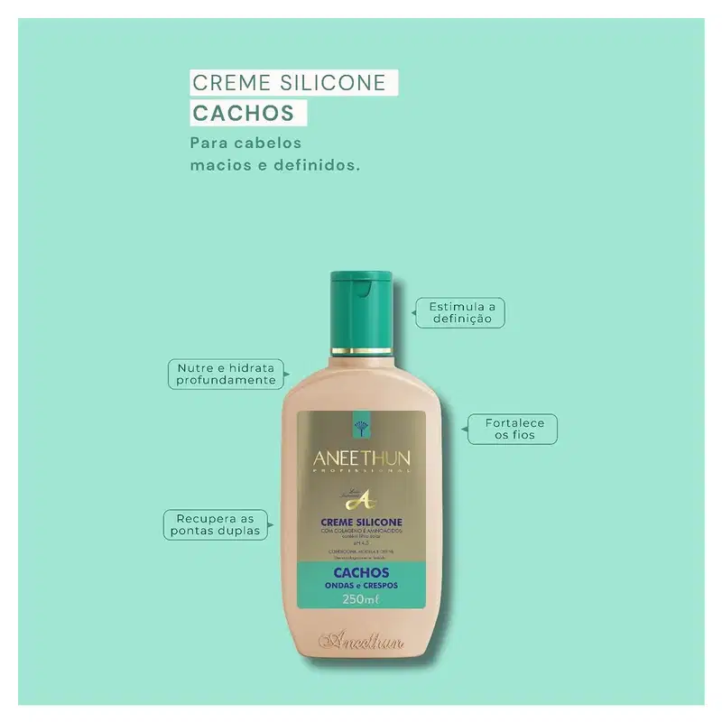Aneethun Linha A Kit Creme de Silicone Cachos 3x250ml