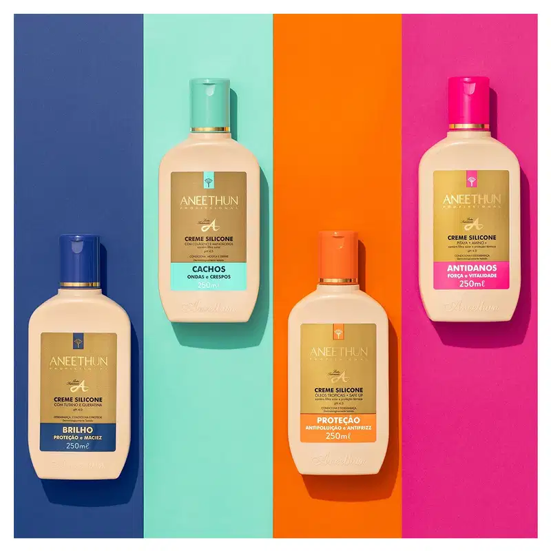 Aneethun Linha A Kit Creme de Silicone Cachos 3x250ml