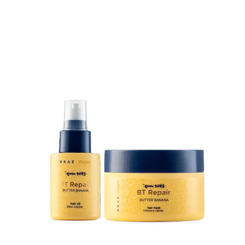 Kit Braé Stages By Bruna Tavares Repair Butter Banana - Óleo Condicionante 60ml + Máscara 200g