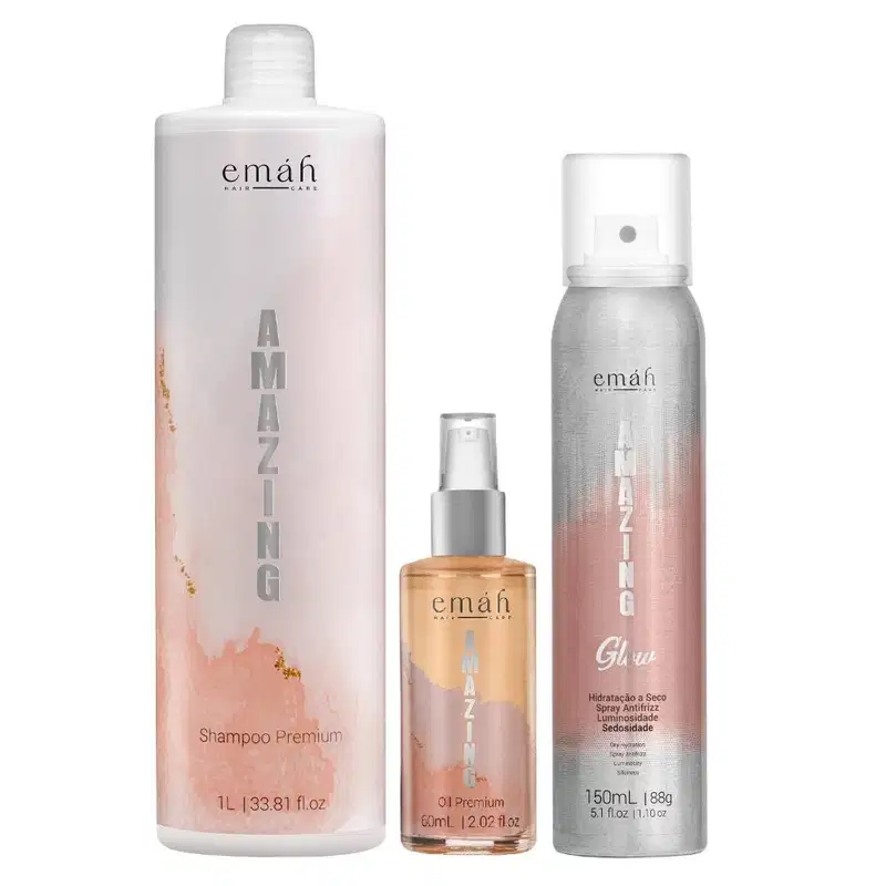 Kit Emáh Amazing Premium Oil Antifrizz (3 Produtos)