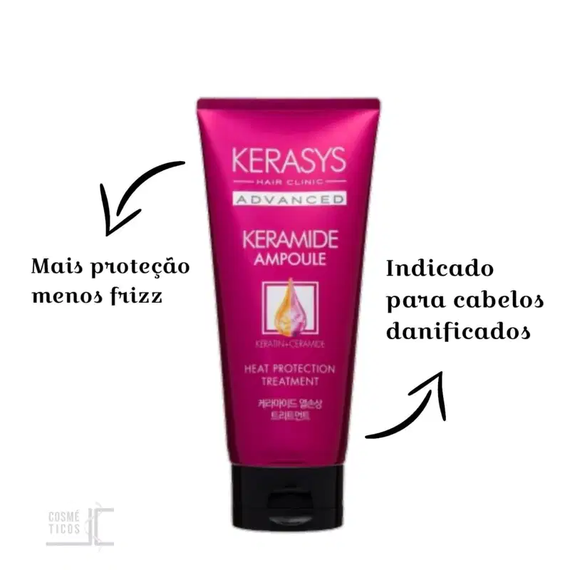 Kerasys Kit Máscara 10x Moisture 300ml + Keramide Heat Protection 200ml