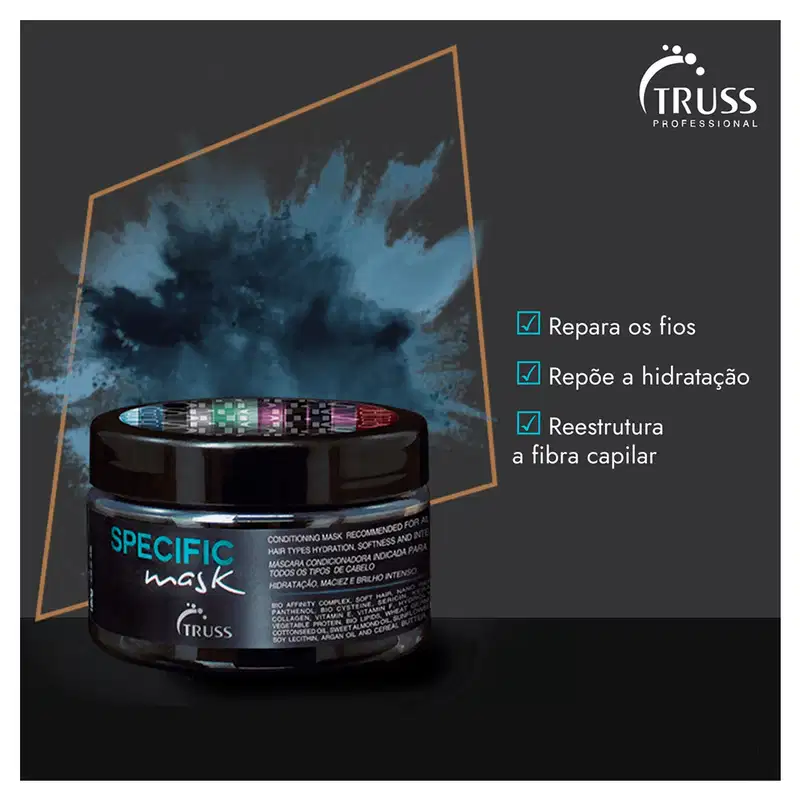 Truss Miracle Kit Shampoo Condicionador Specific Mask e Amino 225ml
