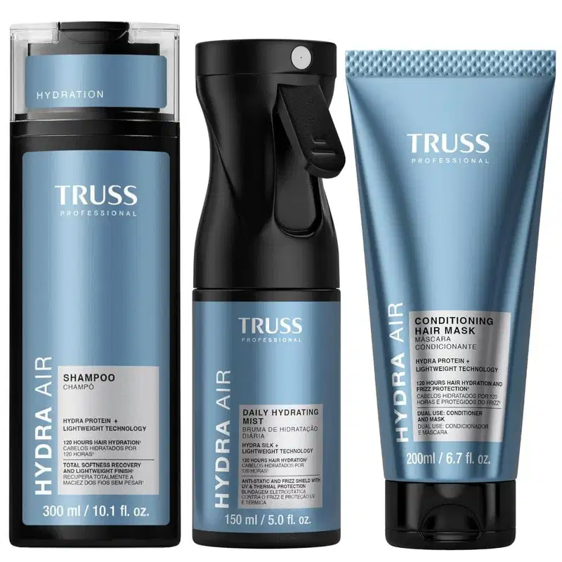 Kit Truss Hydra Air - Shampoo 300ml + CondMask 200ml + Bruma150ml