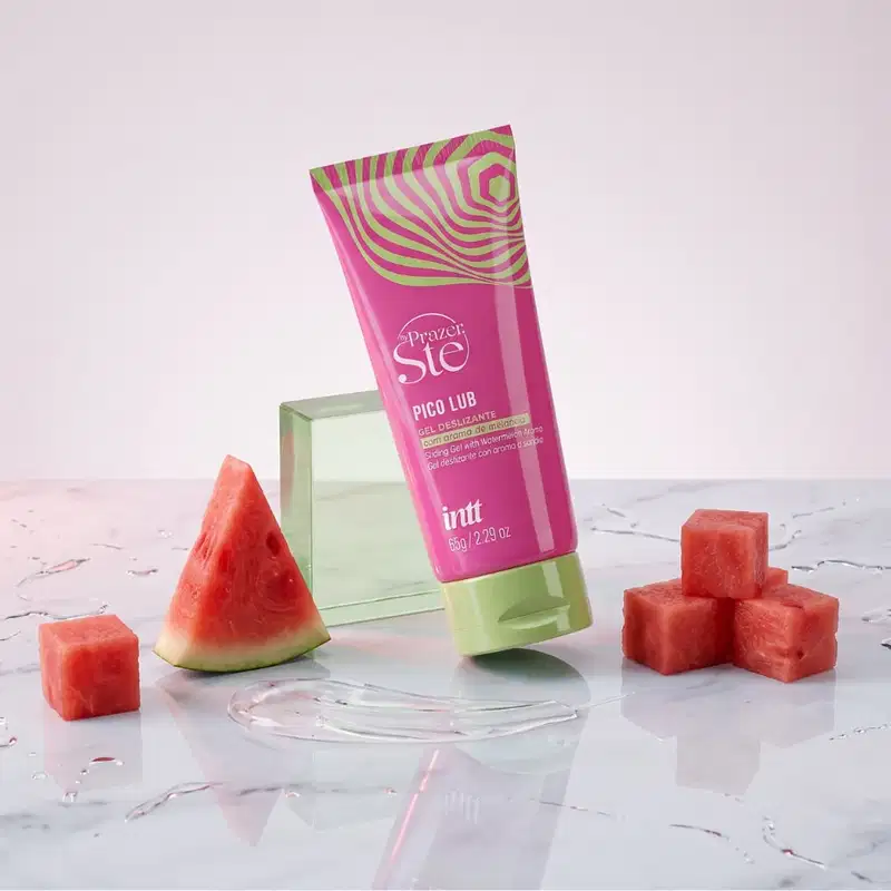 Kit Pico Pulse + Pico Lub Prazer Set Intt Melancia Lubrificante Beijável