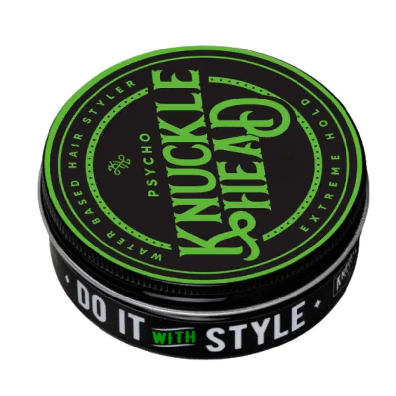 Pomada Modeladora Knucklehead Psycho 50g Efeito Brilho com Alta Fixação