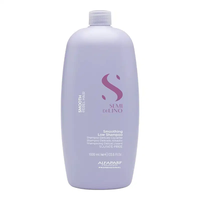 Kit Alfaparf Semi Di Lino Smooth Smoothing - Shampoo & Condicionador 1 Litro + Máscara 500ml + Óleo 100ml + Válvula Pump