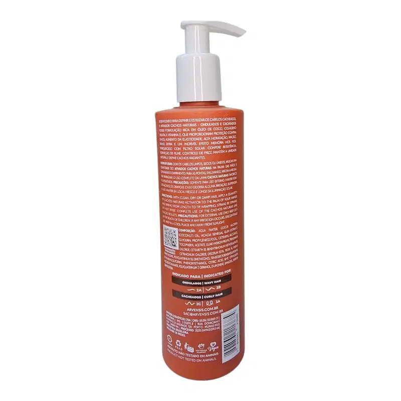 Kit Arvensis Professional Cachos Naturais - Shampoo 300ml + Ativador 300ml + Máscara 300ml