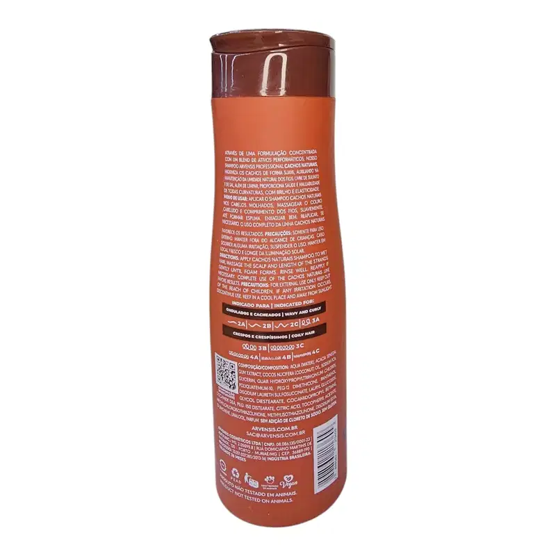 Kit Arvensis Professional Cachos Naturais - Shampoo 300ml + Ativador 300ml + Máscara 300ml
