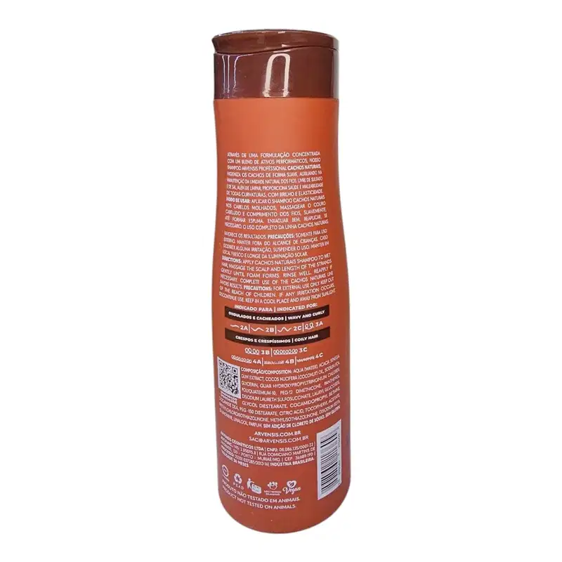 Kit Arvensis Professional Cachos Naturais - Shampoo 300ml + Máscara 2x1 300g