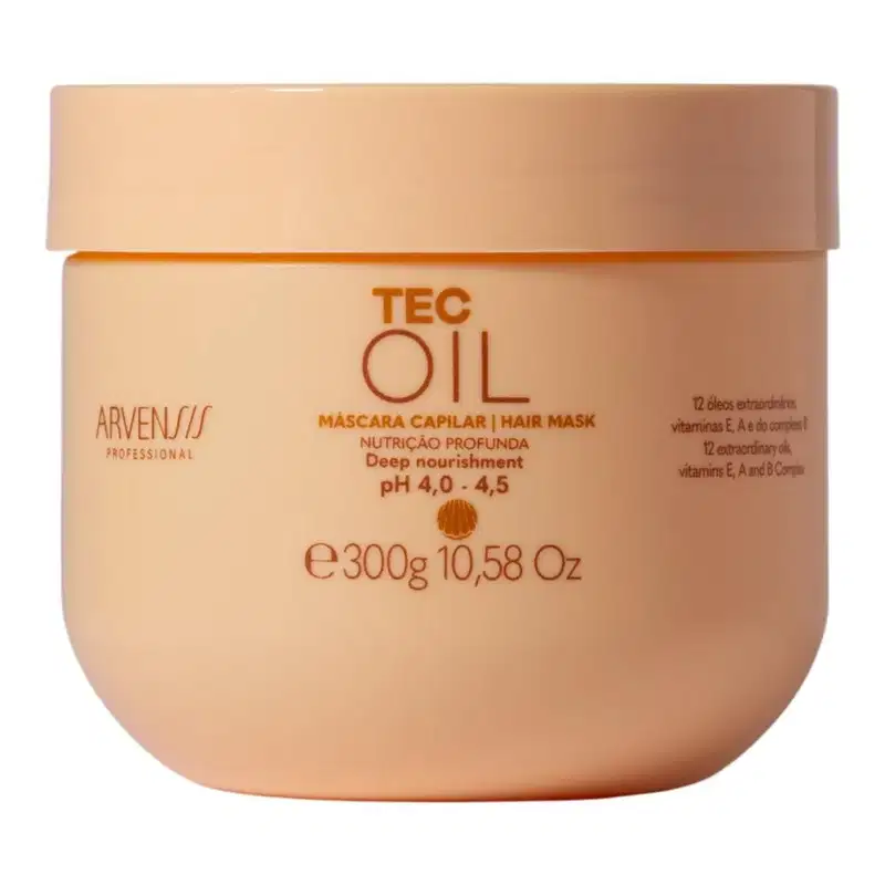 Kit Arvensis Cosméticos Naturais Tec Oil -Shampoo 300ml + Máscara 300g + Óleo 60ml