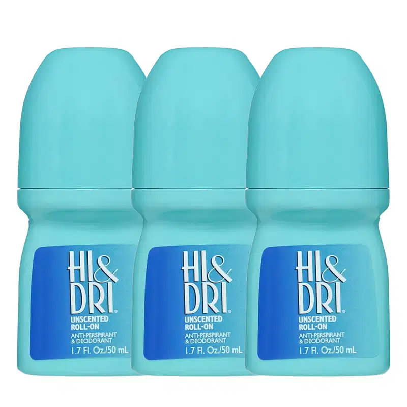 Kit Hi & Dri 3 Desodorante Roll-On Unscented