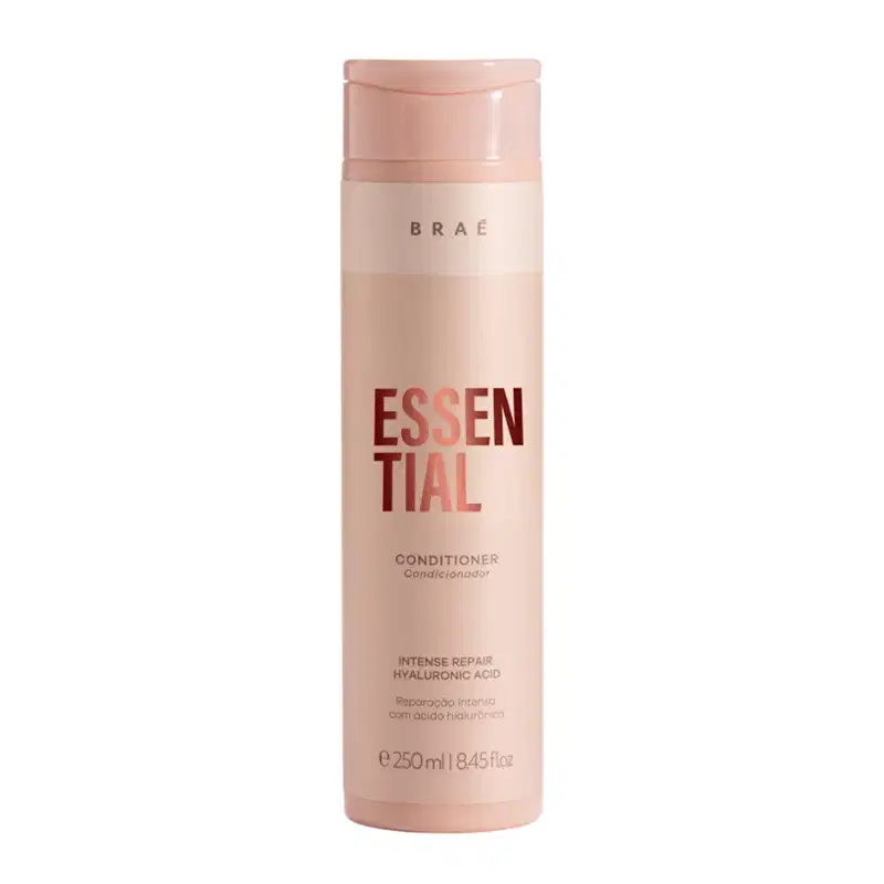 Kit Braé Essential Shampoo 250ml + Condicionador 250ml + Spray Finalizador 260ml + Sérum Oil Blend 60ml
