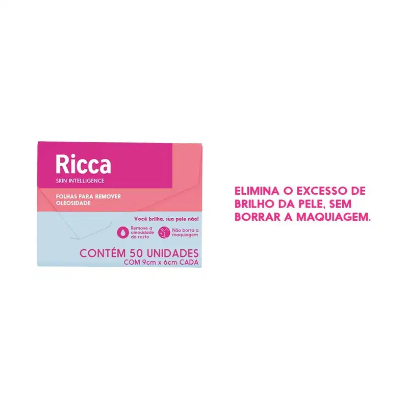 Kit Ricca 3 Folhas para Remover Oleosidade