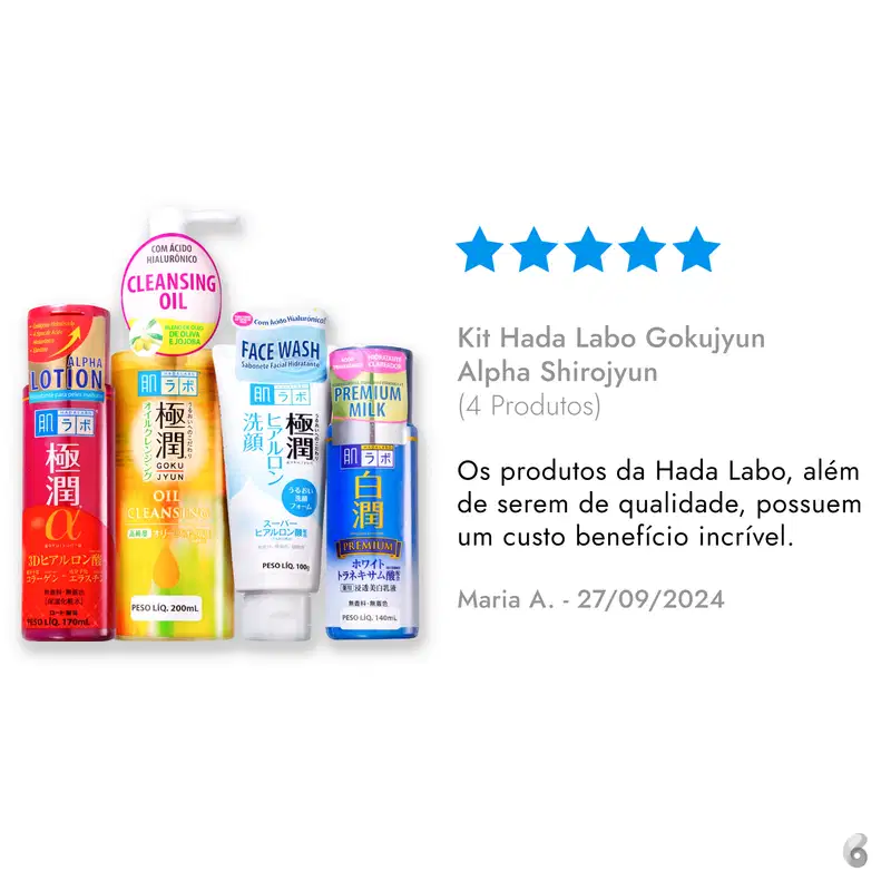 Kit Hada Labo Gokujyun Alpha Shirojyun (4 Produtos)